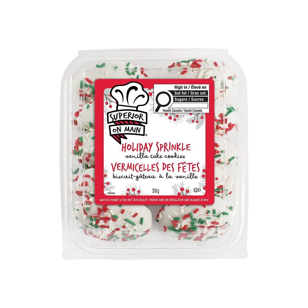 Superior On Main Biscuits À La Vanille Décorés De Vermicelles De Noël, 218 G