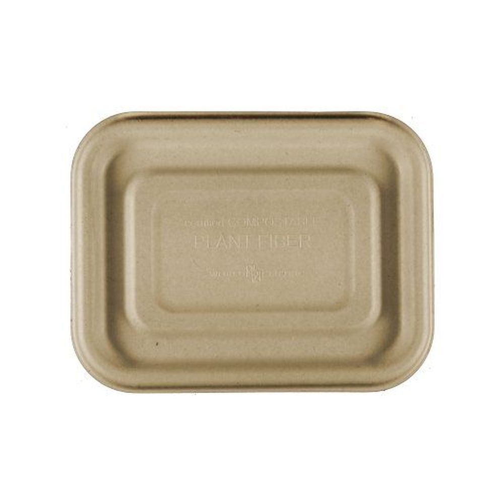 World Centric Unbleached Plant Fibre Tray Lid, 100 Count -- 6 Per Case