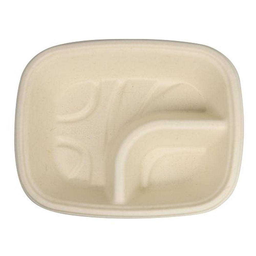 World Centric Fibre 7 X 5 X 1.5 In 2-compartment Nacho Tray, 100 Count -- 6 Per Case