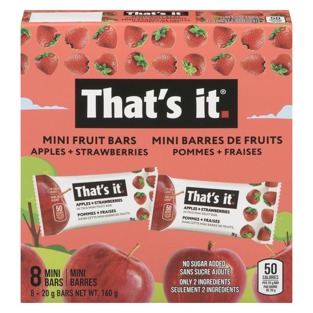 That's It Mini Barre De Fruits Fraise-pomme, 160 G -- 6 Par Caisse