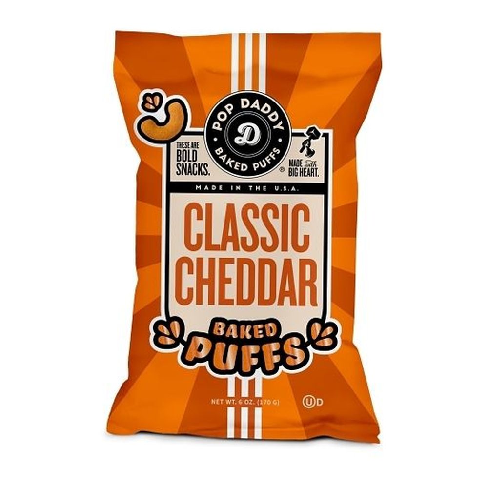 Pop Daddy Classic Baked Cheddar Puffs, 6 Oz -- 12 Per Case