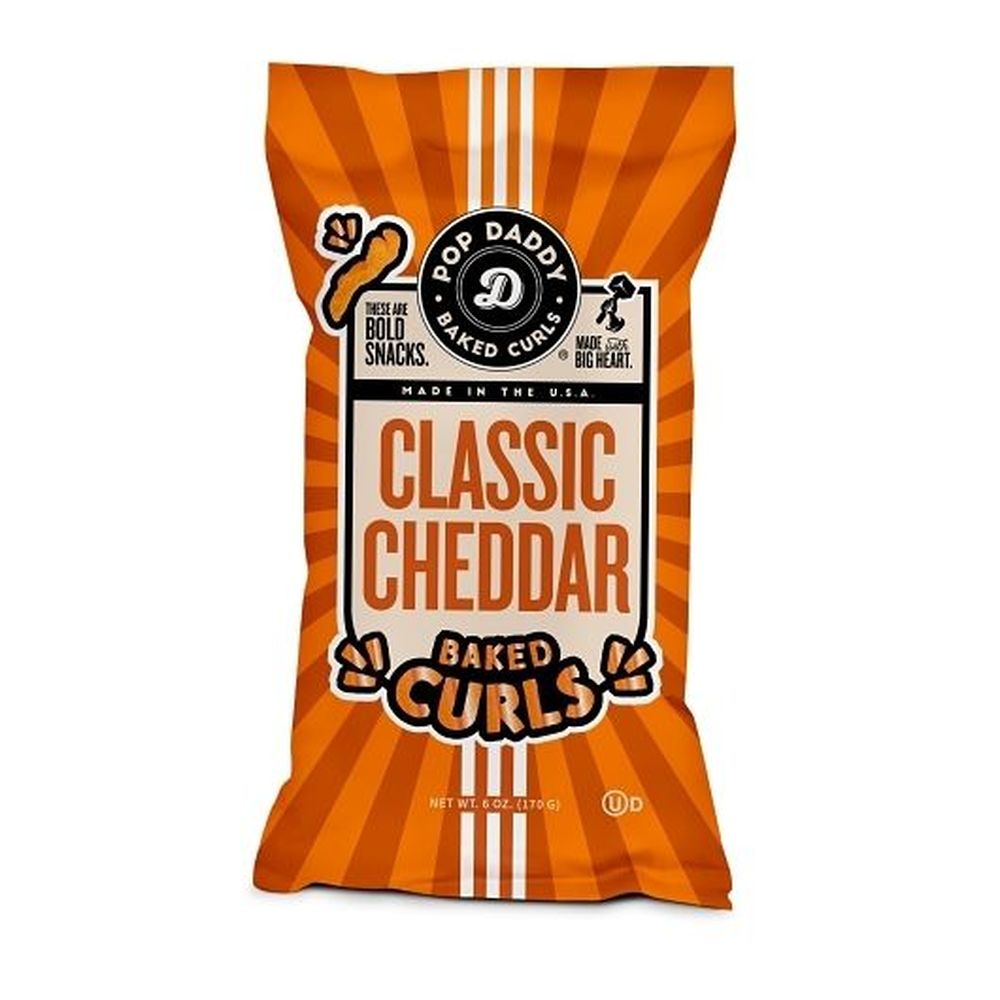 Pop Daddy Classic Baked Cheddar Curls, 6 Oz -- 12 Per Case