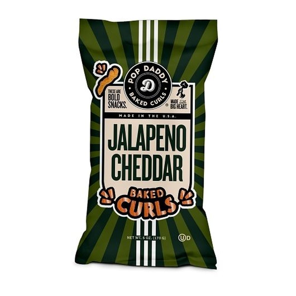 Pop Daddy Baked Jalapeno Cheddar Curls, 6 Oz -- 12 Per Case