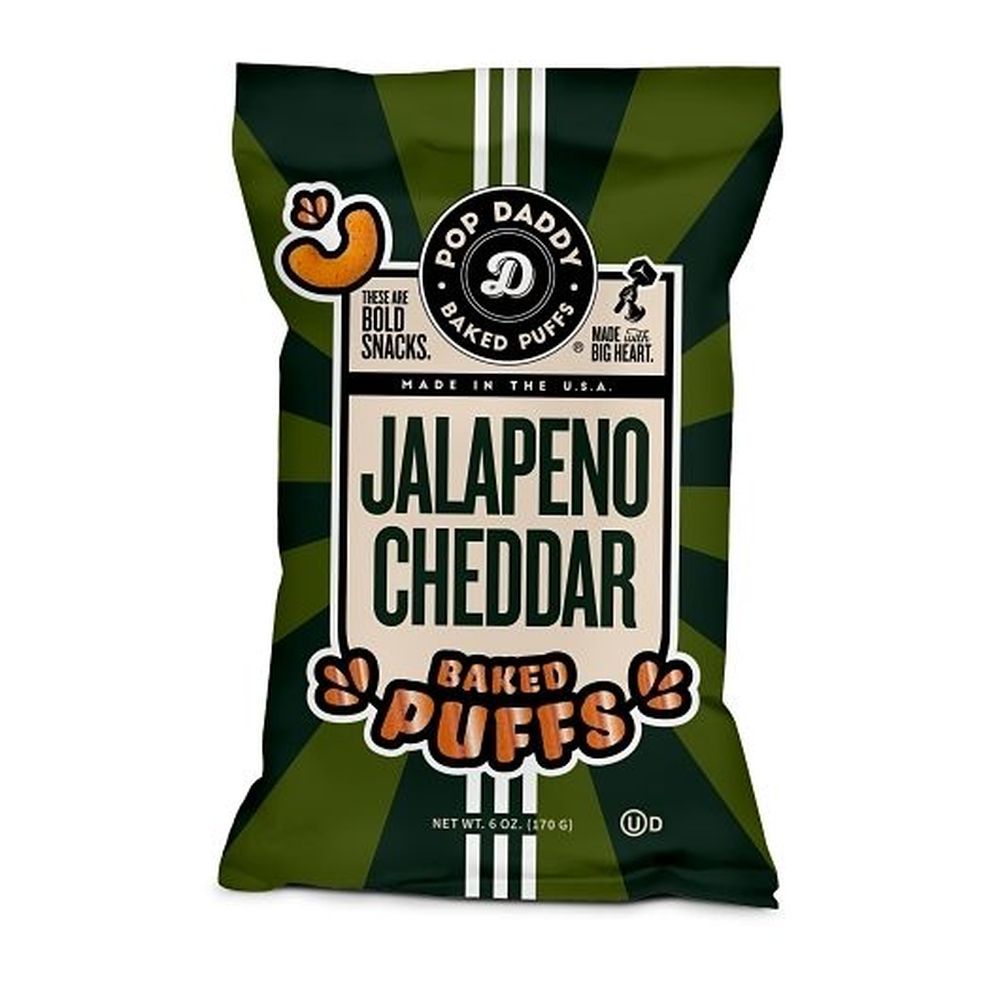 Pop Daddy Baked Jalapeno Cheddar Puffs, 6 Oz -- 12 Per Case