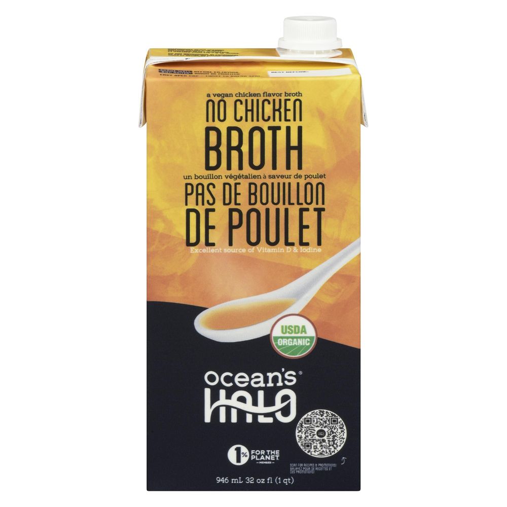 Ocean's Halo Organic No Chicken Broth, 946 Ml -- 6 Per Case