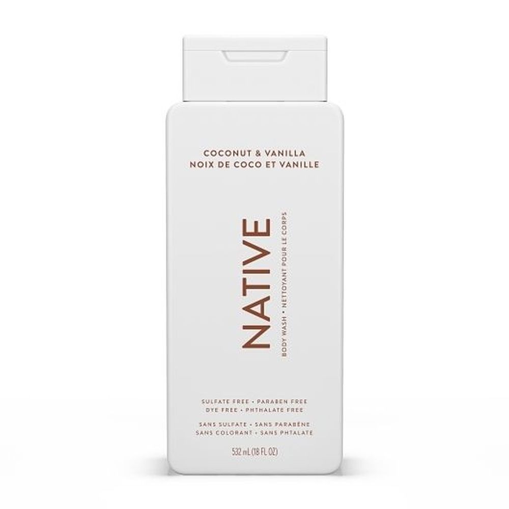 Native Coconut And Vanilla Shower N Bath Liquid, 532 Ml -- 6 Per Case
