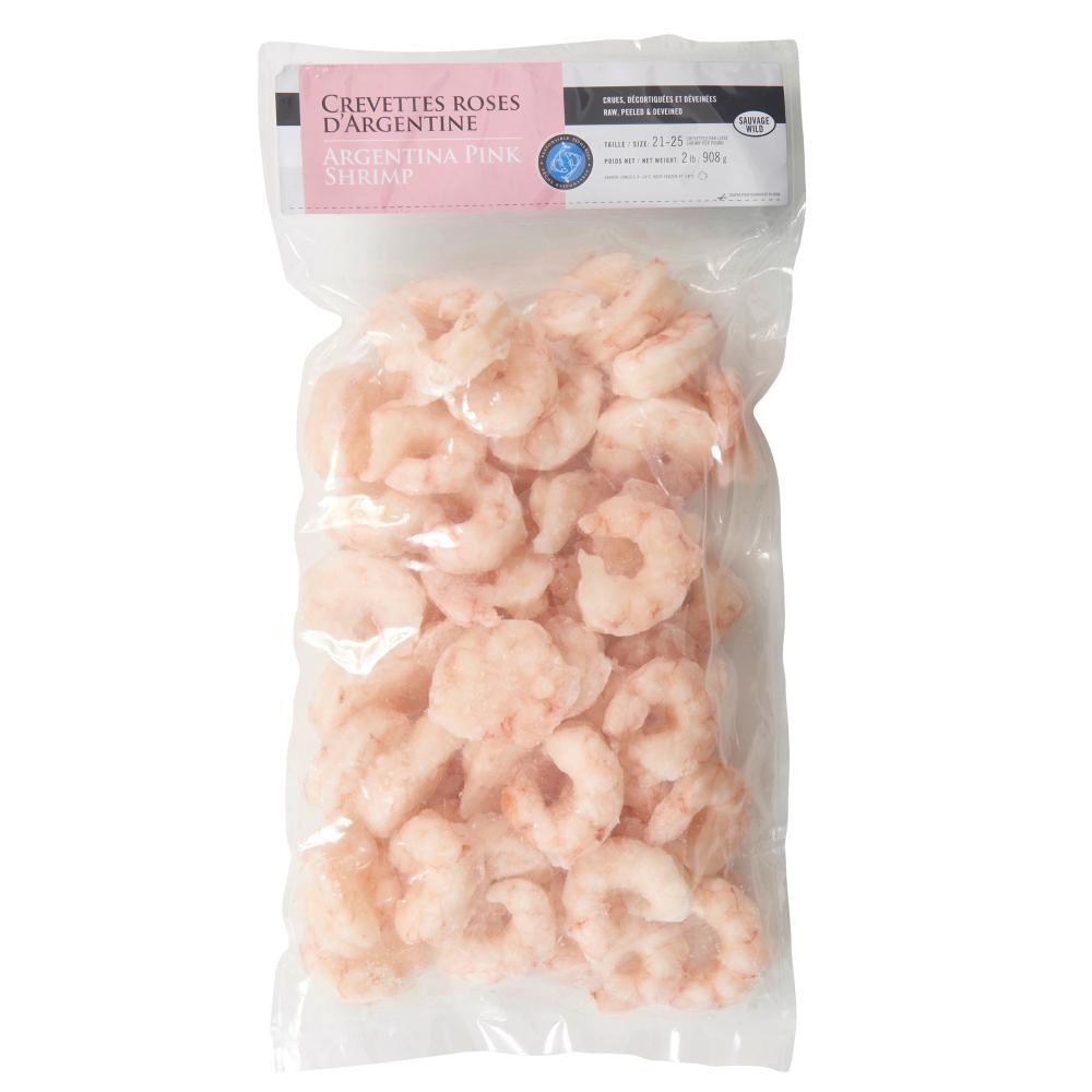 Oceanic 21-25 Raw Peeled And Deveined Argentina Shrimp Without Tail, 908 G -- 10 Per Case