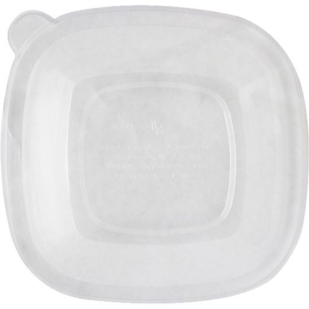 World Centric Couvercles Carrés Compostables Ingeo Pour Bols, Paquet De 50 (4 Par Boîte)