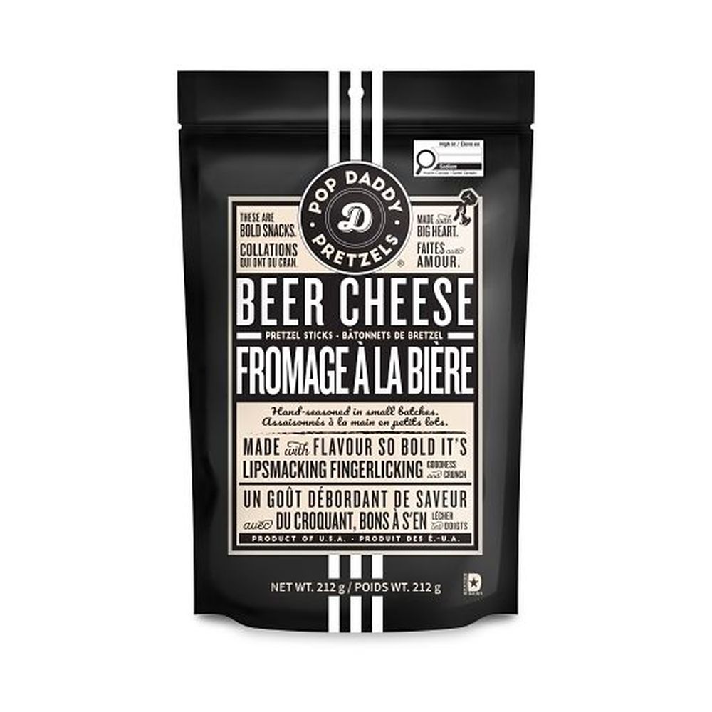 Pop Daddy Bretzels Au Fromage À La Bière, 213 G (7,5 Oz) – 12 Par Boîte