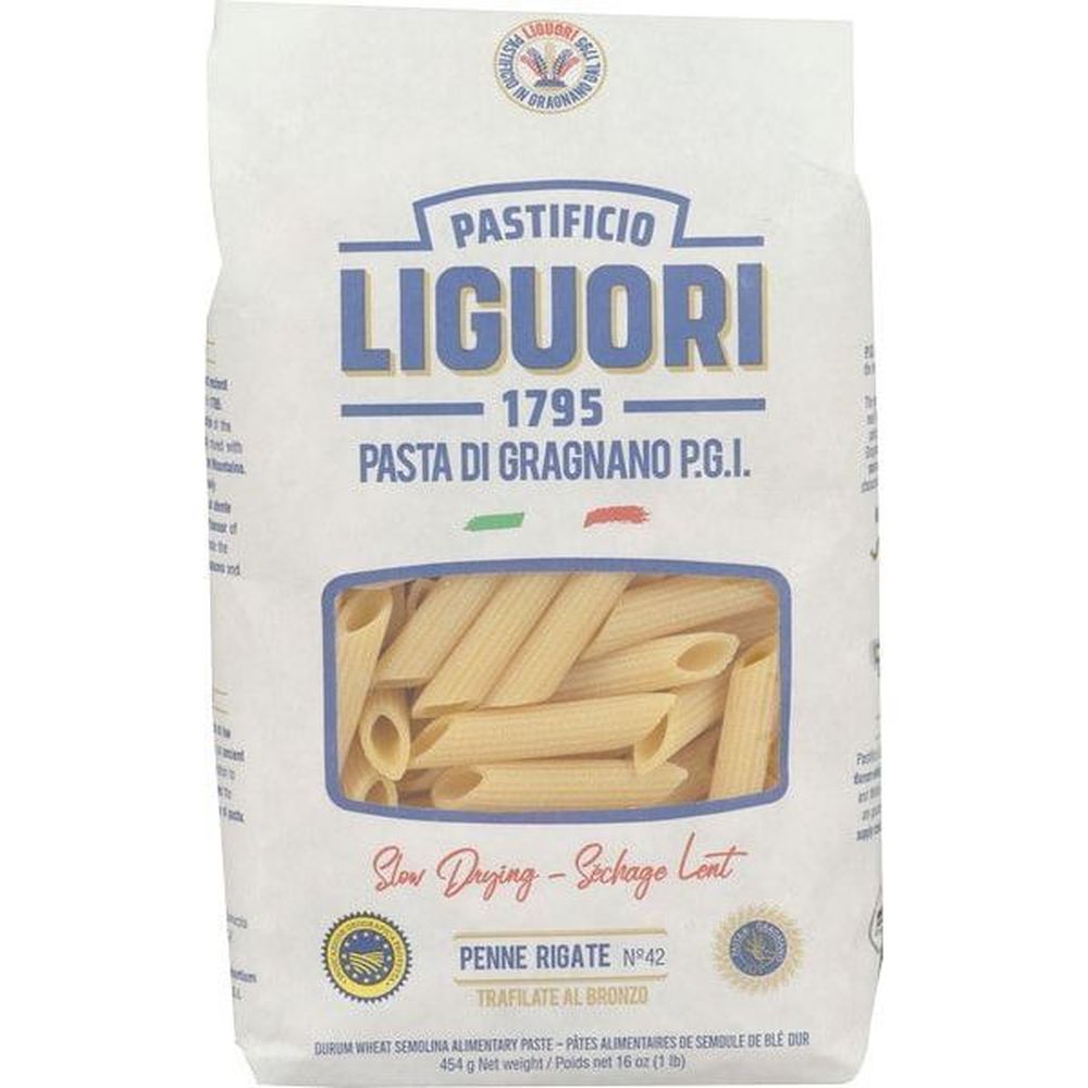 Pastificio Liguori Number 42 Penne Rigate Bronzo Pasta, 454 G -- 16 Per Case