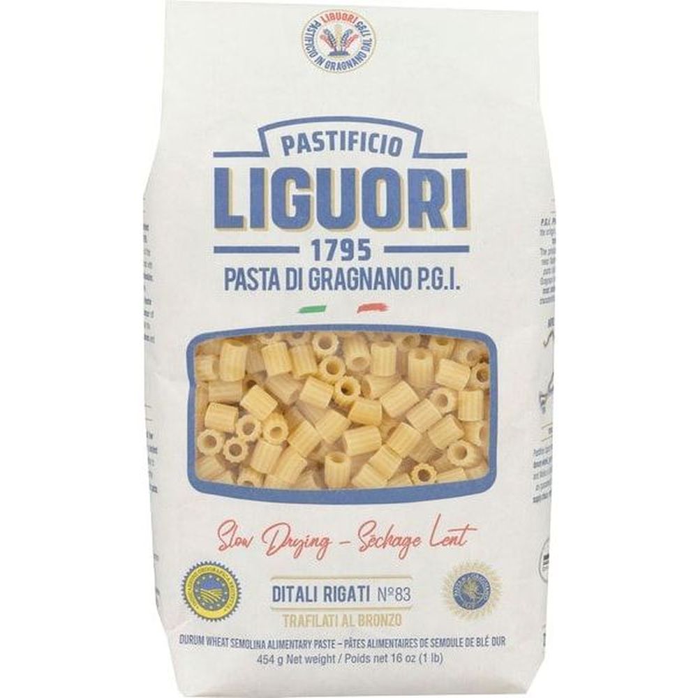Pastificio Liguori S.p.a. No.83 Ditali Rigati Pasta, 454 G -- 16 Per Case