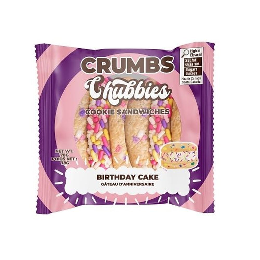 Crumbs Bakeshop Chubbies Birthday Cake Buttercream Cookie Sandwich, 2.75 Oz -- 12 Per Case
