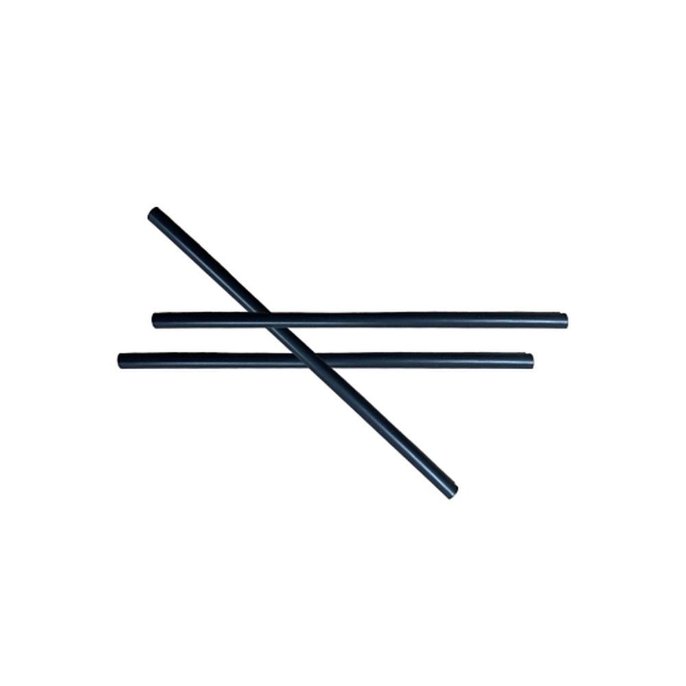 Strawfish 5.75 In X 6 Mm Black Biodegradable Unwrapped Jumbo Cocktail Straw, 500 Count -- 10 Per Case