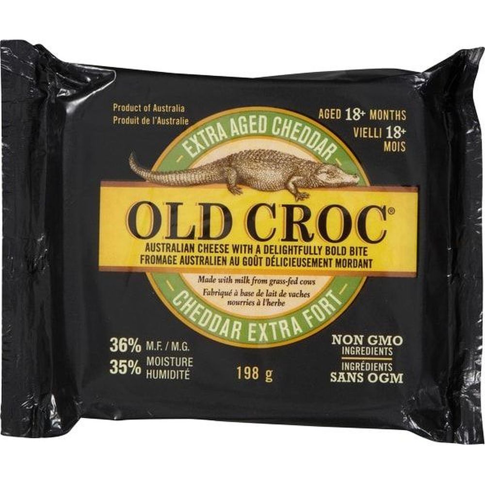 Old Croc Australian Extra Aged Cheddar Cheese, 198 G -- 12 Per Case