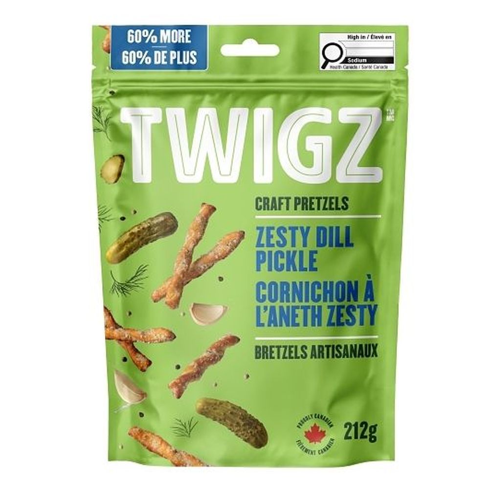 Twigz Zesty Dill Pickle Pretzels, 212 G -- 12 Per Case