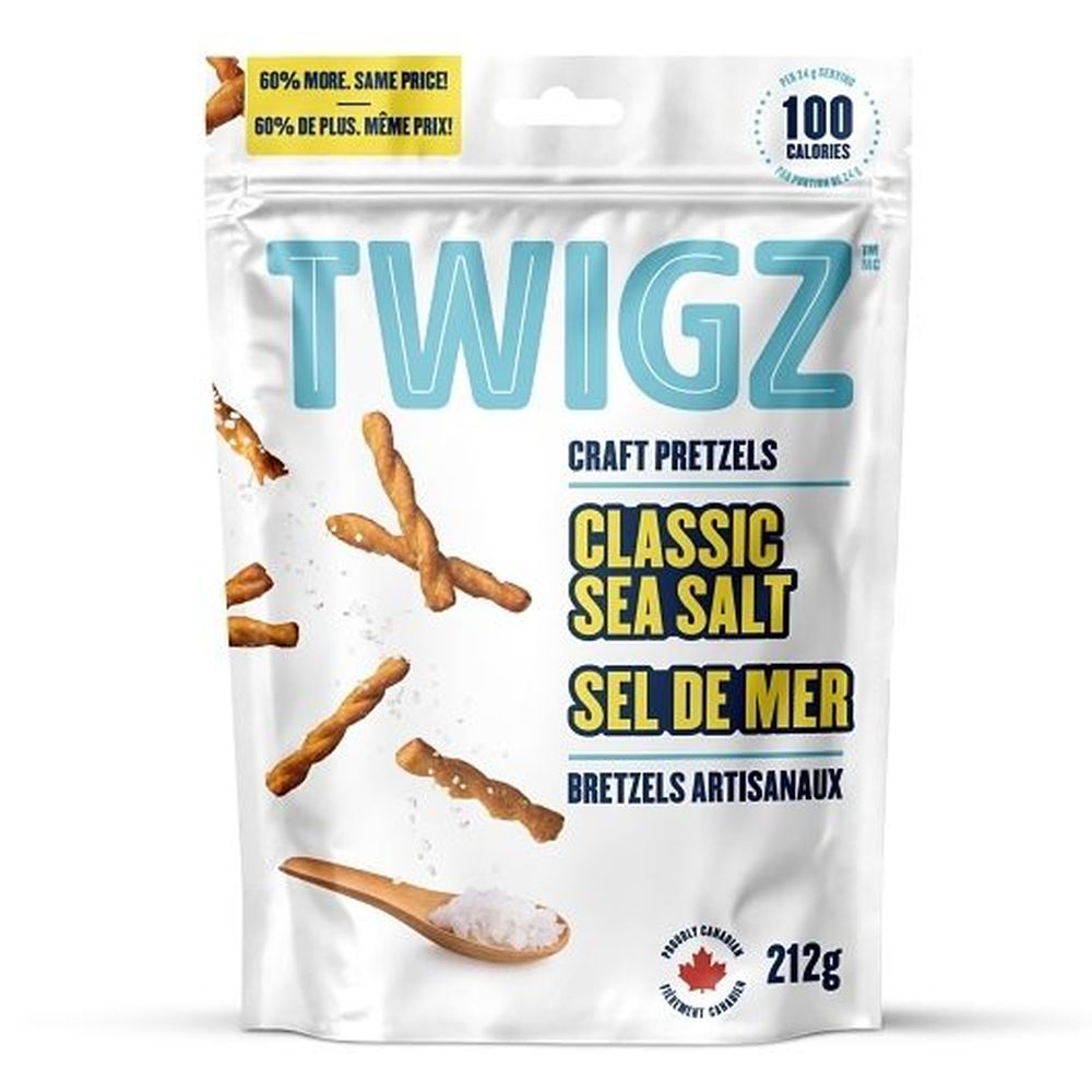 Twigz Classic Sea Salt Pretzels, 212 G -- 12 Per Case