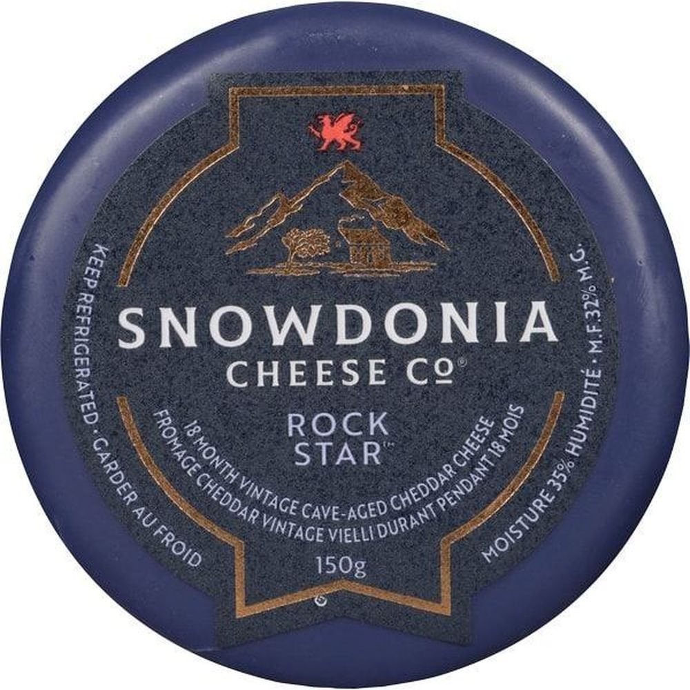 Snowdonia Rock Star 18 Month Vintage Cave Aged Cheddar Cheese, 150 G -- 6 Per Case