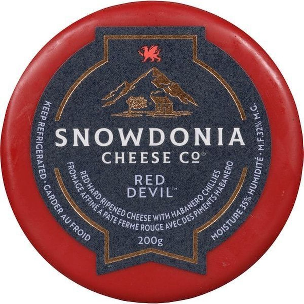 Snowdonia Red Devil Red Leicester Cheese With Habanero Chillies, 200 G -- 6 Per Case