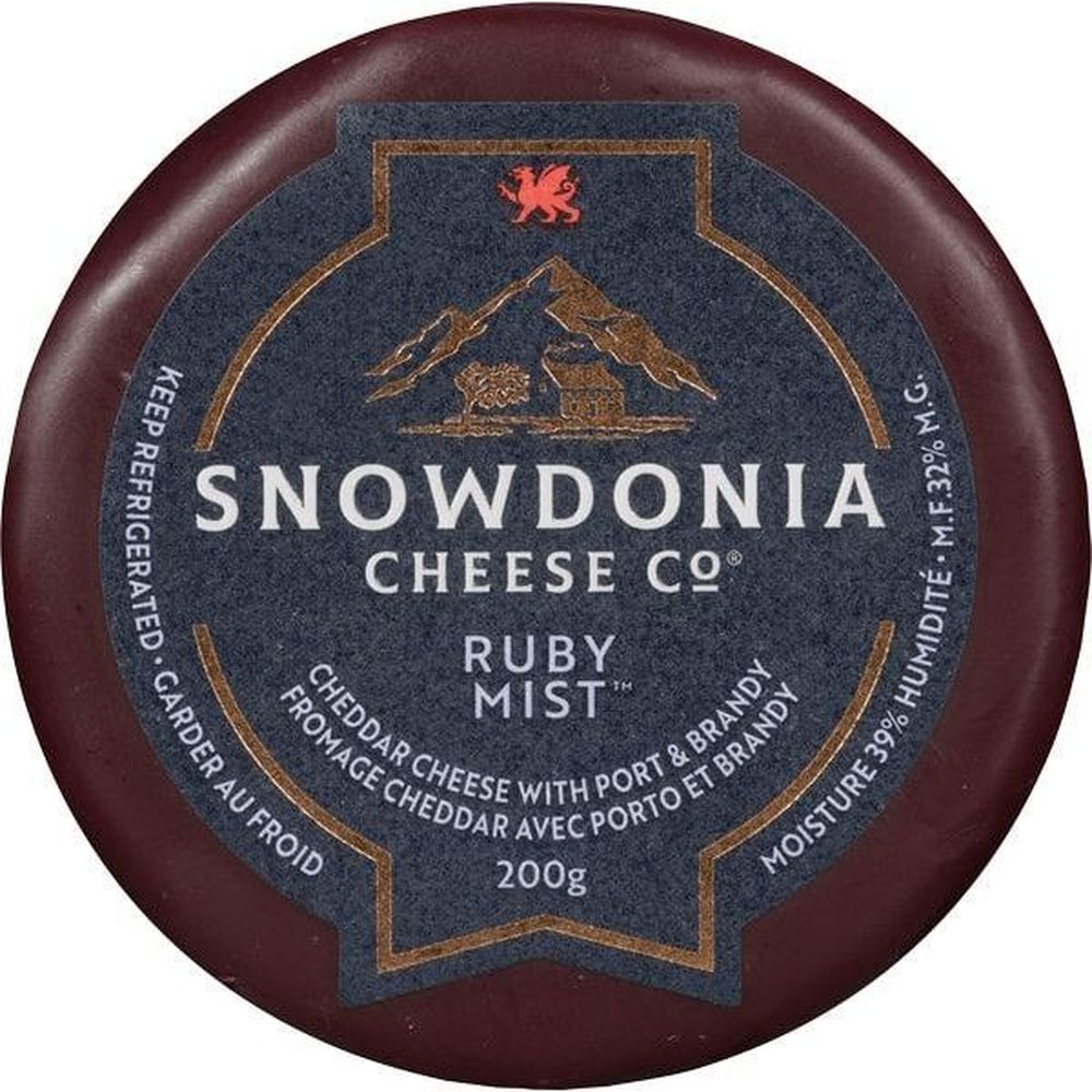 Snowdonia Ruby Mist Mature Cheddar Cheese With Port And Brandy, 200 G -- 6 Per Case