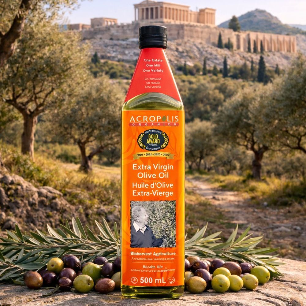Acropolis Organics Bioharvest Extra Virgin Olive Oil, 500 Ml