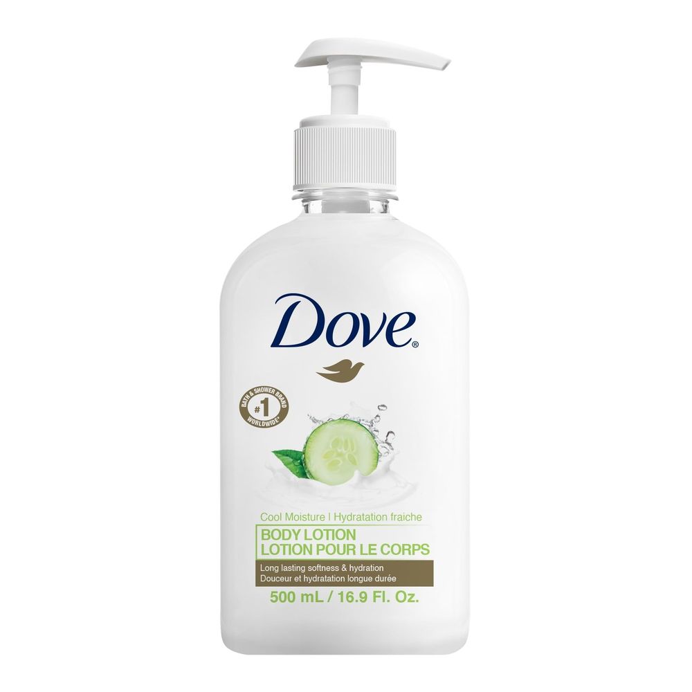Dove Professional Lotion Corporelle Hydratante Rafraîchissante Au Concombre, 500 Ml – 24 Unités Par Carton