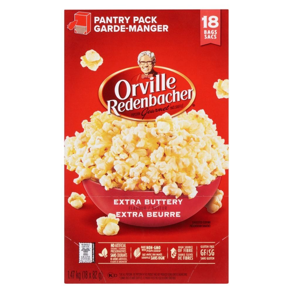 Orville Redenbacher's Extra Buttery Popcorn, 1.4 Kg -- 72 Per Case