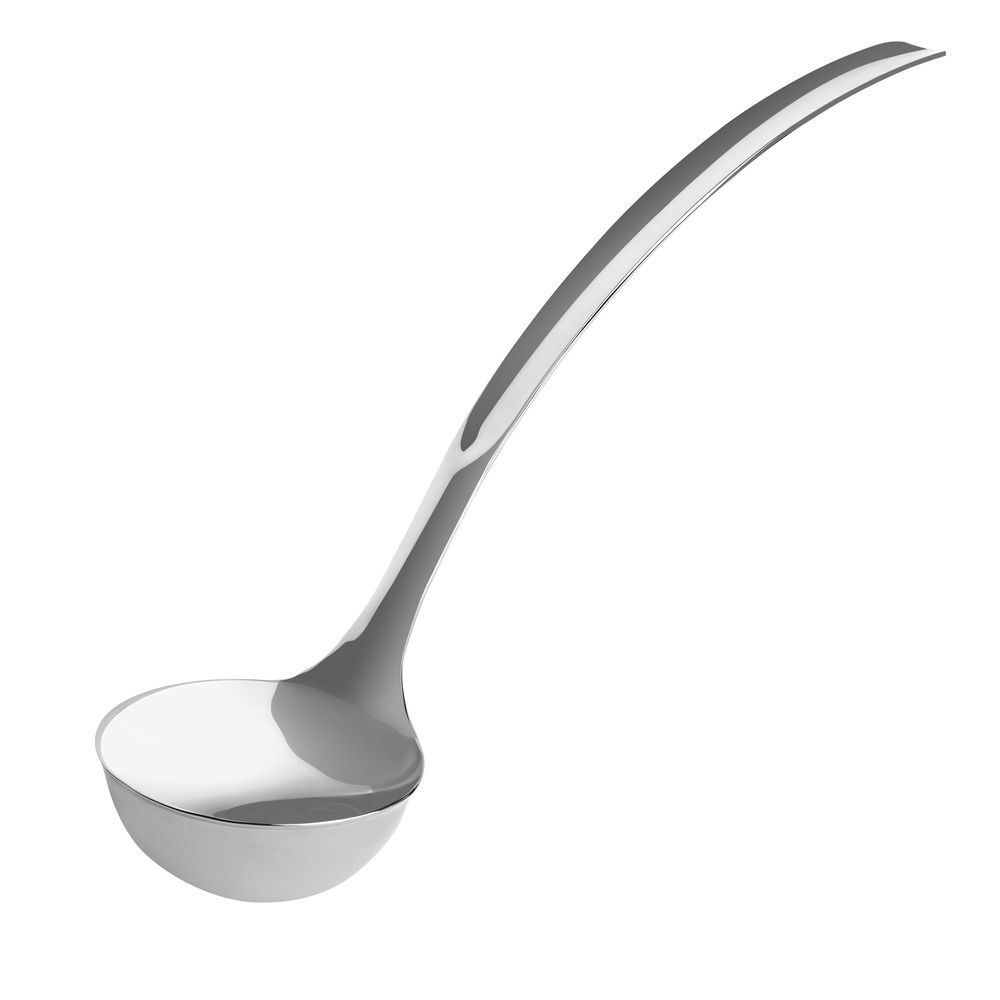 Browne Horizon 18/8 Stainless Steel Solid Serving Ladle, 4 Oz Capacity
