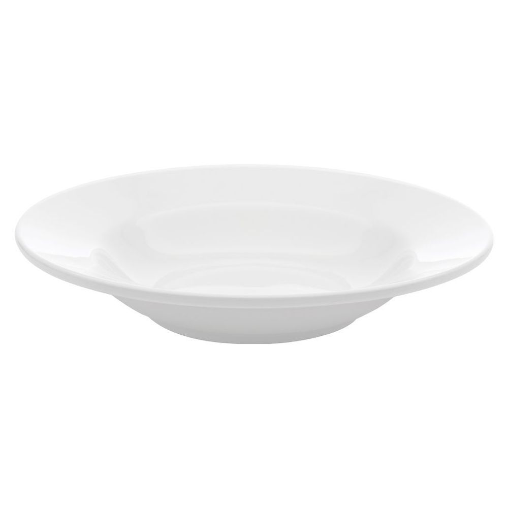 Palm White Porcelain Rimmed Soup Plate, 9 Oz Capacity -- 36 Per Case