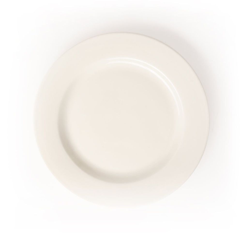Palm Assiette Plate En Porcelaine Blanche À Large Bord, 24,8 Cm (9,75 Po) – 24 Par Boîte