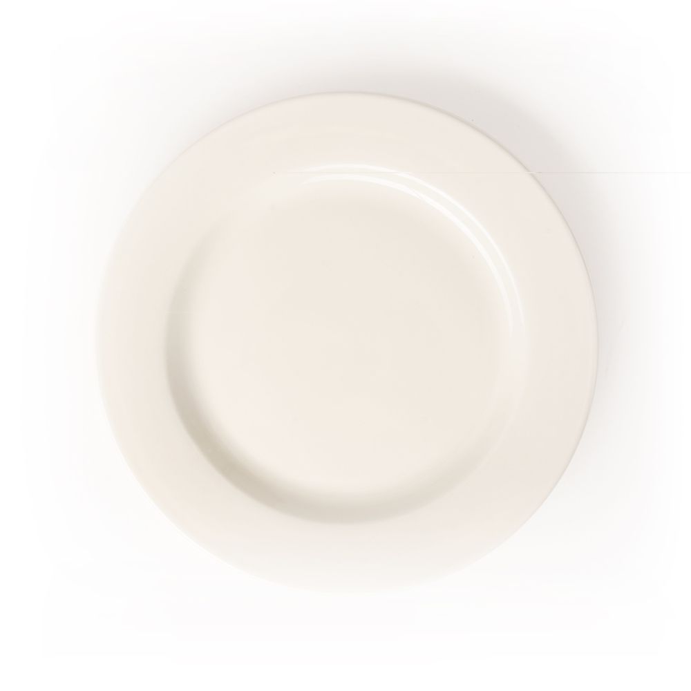 Palm Assiette Plate En Porcelaine Blanche À Large Bord, 26,7 Cm (10,5 Po) – 12 Par Boîte