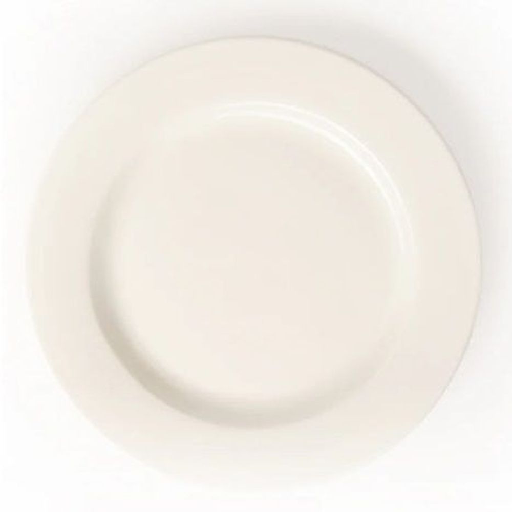 Palm Assiette Plate En Porcelaine Blanche À Large Bord, 28 Cm (11 Po) – 12 Par Boîte