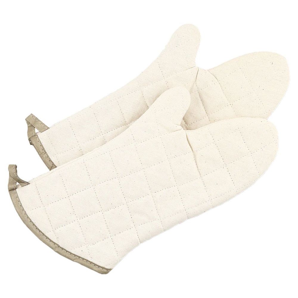 Browne Cream Flame Retardant Oven Mitt, 17 In Length
