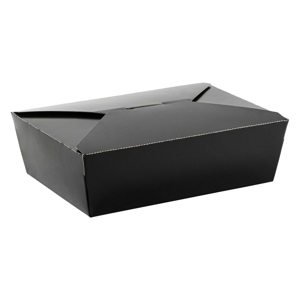 Eco-systems Black Poly Coated Number 3 Paperboard 7.62 X 5.37 X 2.5 In Sbs Take Out Box, 50 Count -- 4 Per Case