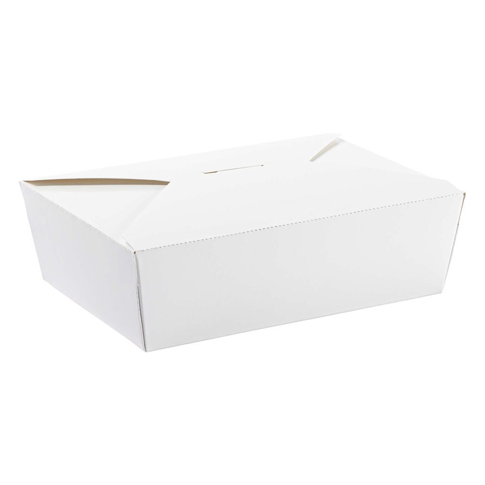 Eco-systems White Poly Coated Number 3 Paperboard 7.62 X 5.37 X 2.5 In Sbs Take Out Box, 50 Count -- 4 Per Case