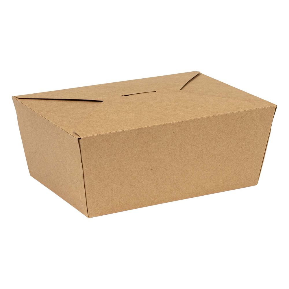 Eco-systems Kraft Poly Coated Number 4 Paperboard 7.75 X 5.5 X 3.5 In 95 Percent Pcr Take Out Box, 40 Count -- 4 Per Case