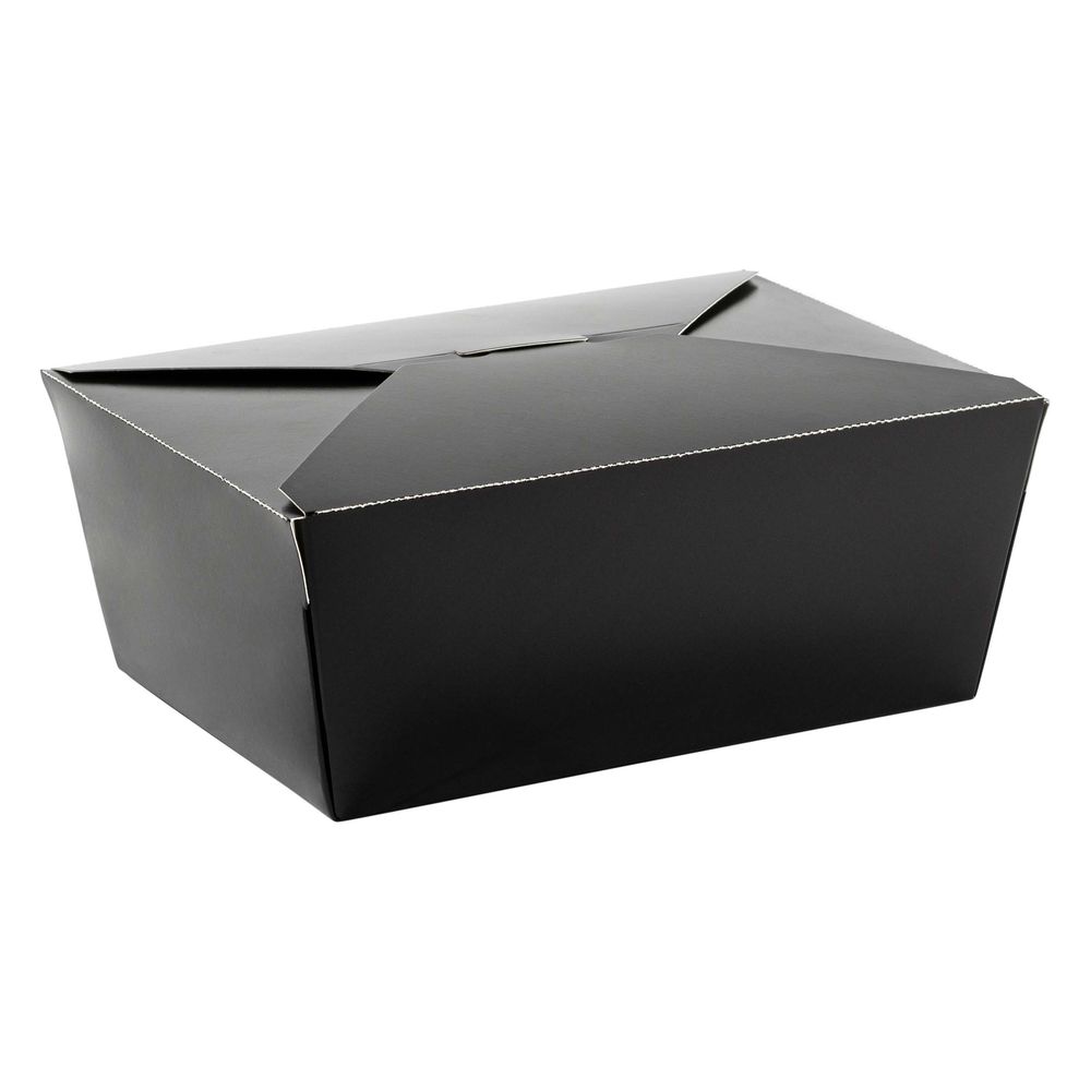 Eco-systems Black Poly Coated Number 4 Paperboard 7.75 X 5.5 X 3.5 In Sbs Take Out Box, 40 Count -- 4 Per Case