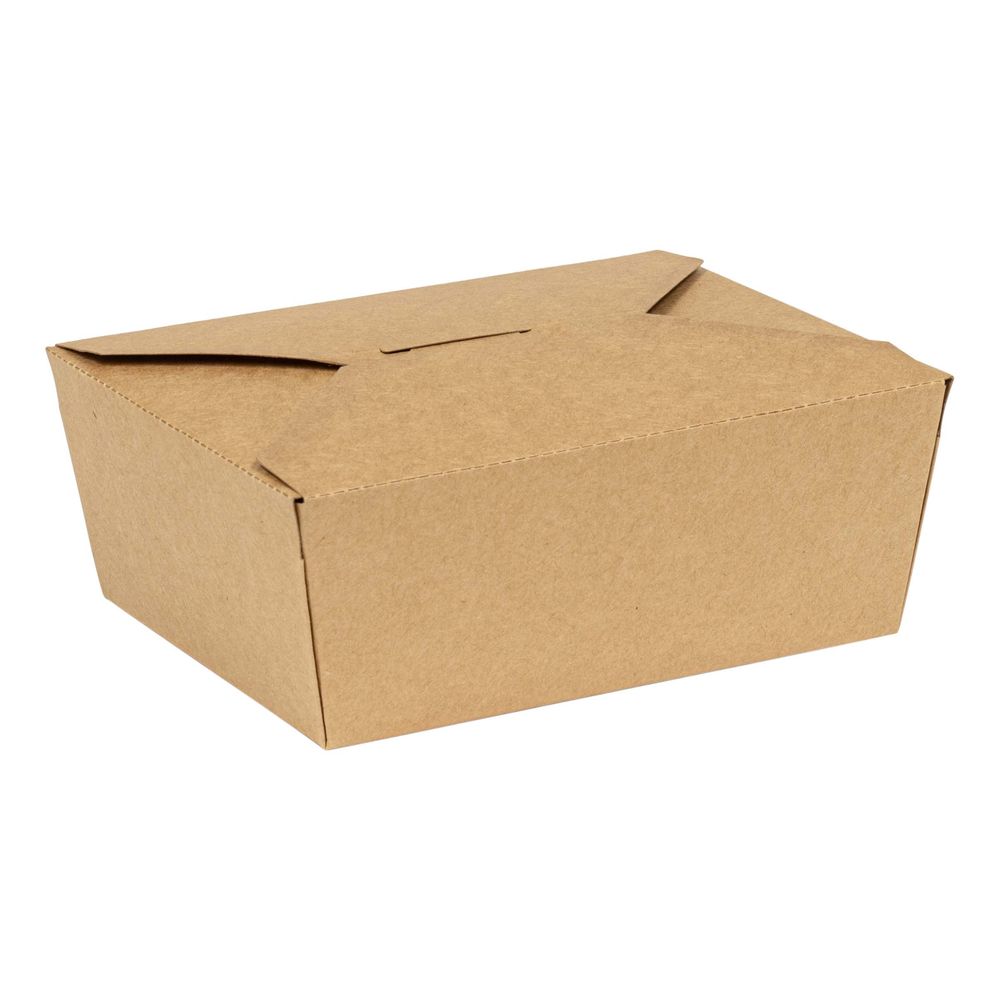 Eco-systems Kraft Poly Coated Number 8 Paperboard 6 X 4.75 X 2.5 In 95 Percent Pcr Take Out Box, 50 Count -- 6 Per Case