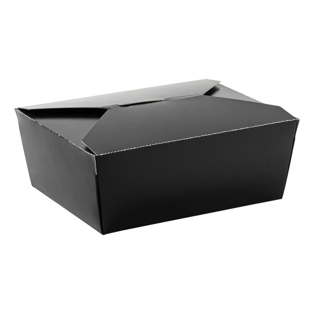 Eco-systems Black Poly Coated Number 8 Paperboard 6 X 4.75 X 2.5 In Sbs Take Out Box, 50 Count -- 6 Per Case