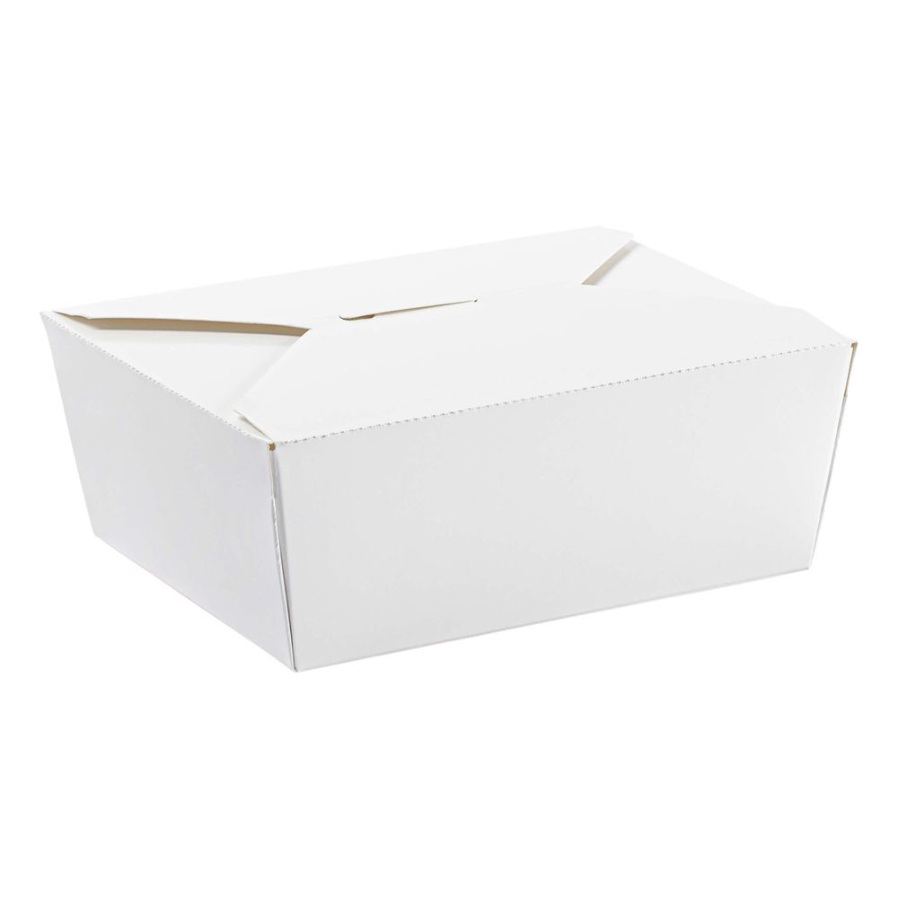 Eco-systems White Poly Coated Number 8 Paperboard 6 X 4.75 X 2.5 In Sbs Take Out Box, 50 Count -- 6 Per Case