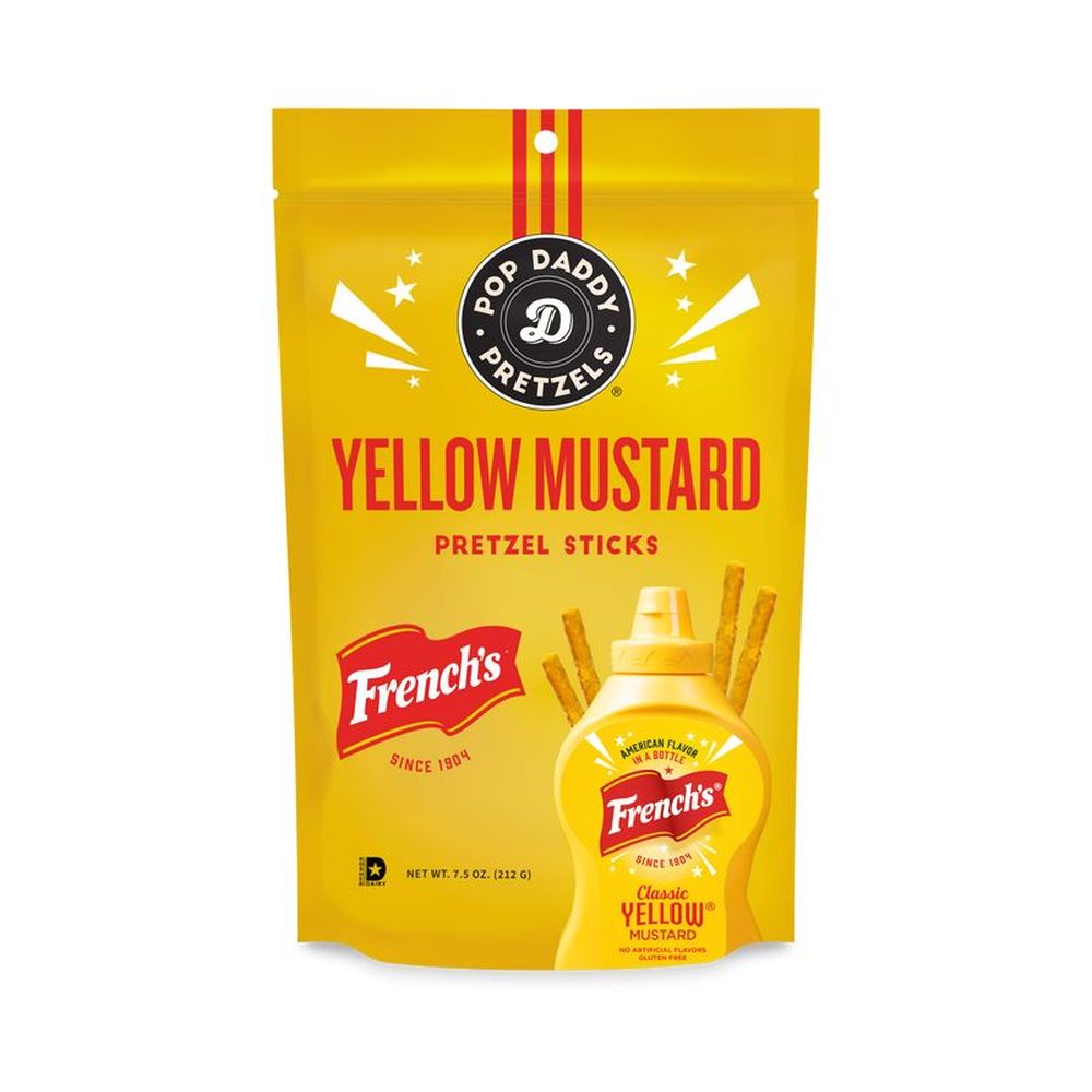 Pop Daddy Bretzels French's Assaisonnés À La Moutarde, 213 G (7,5 Oz) – 12 Par Boîte