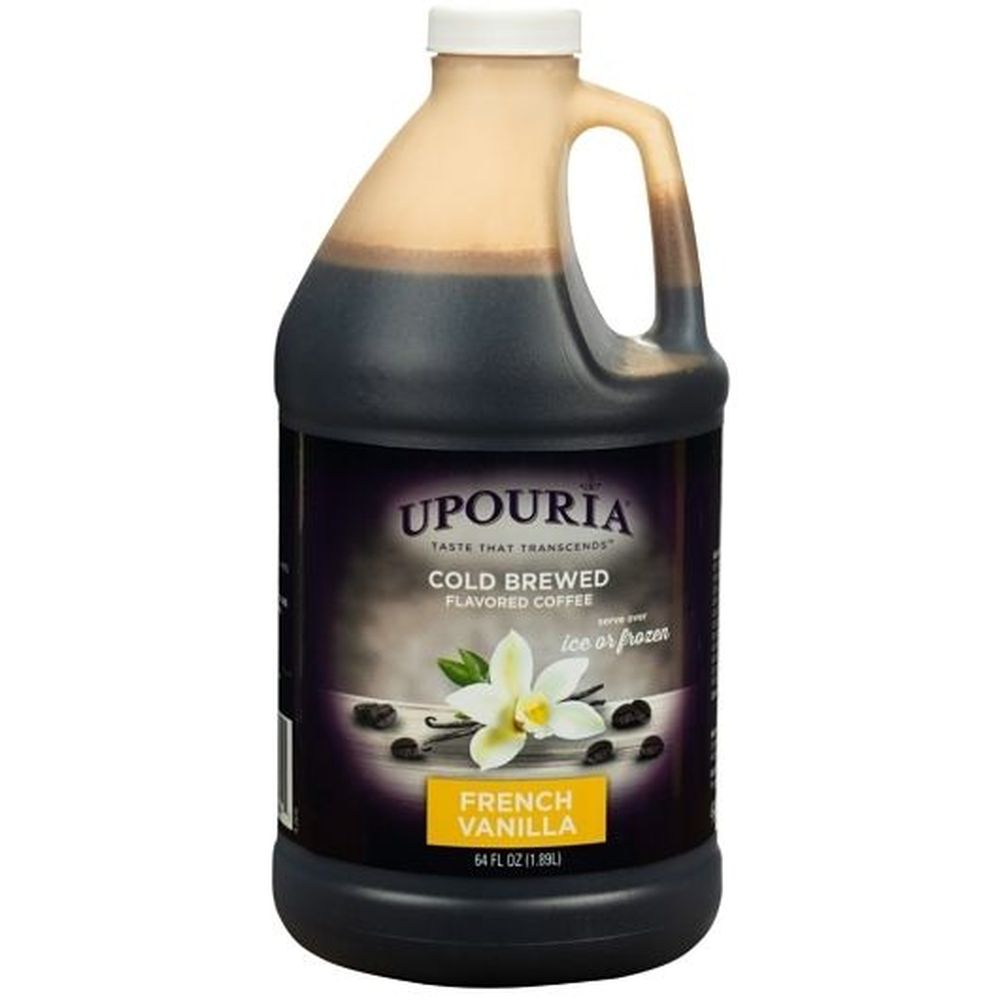 Upouria French Vanilla Cold Brew Coffee Concentrate, 0.5 Gal -- 6 Per Case