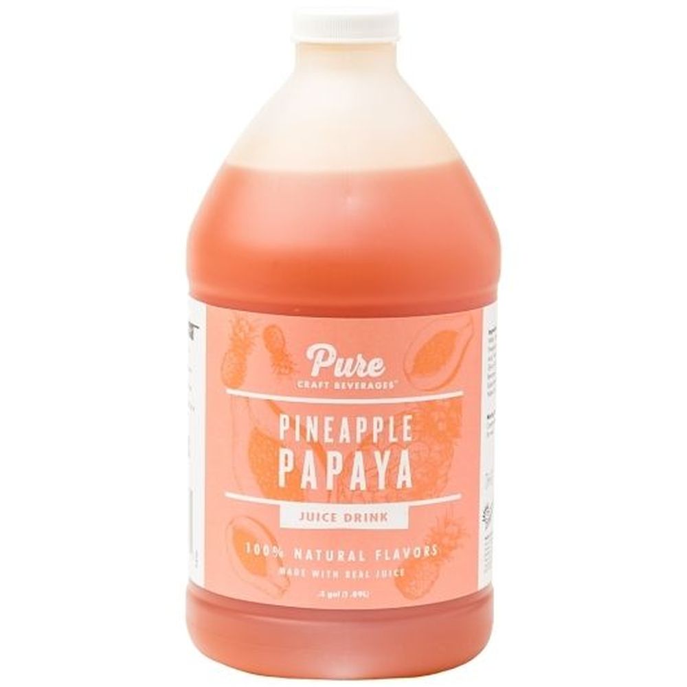 Pure Craft Beverages Pineapple Papaya Juice Drink, 0.5 Gal -- 6 Per Case