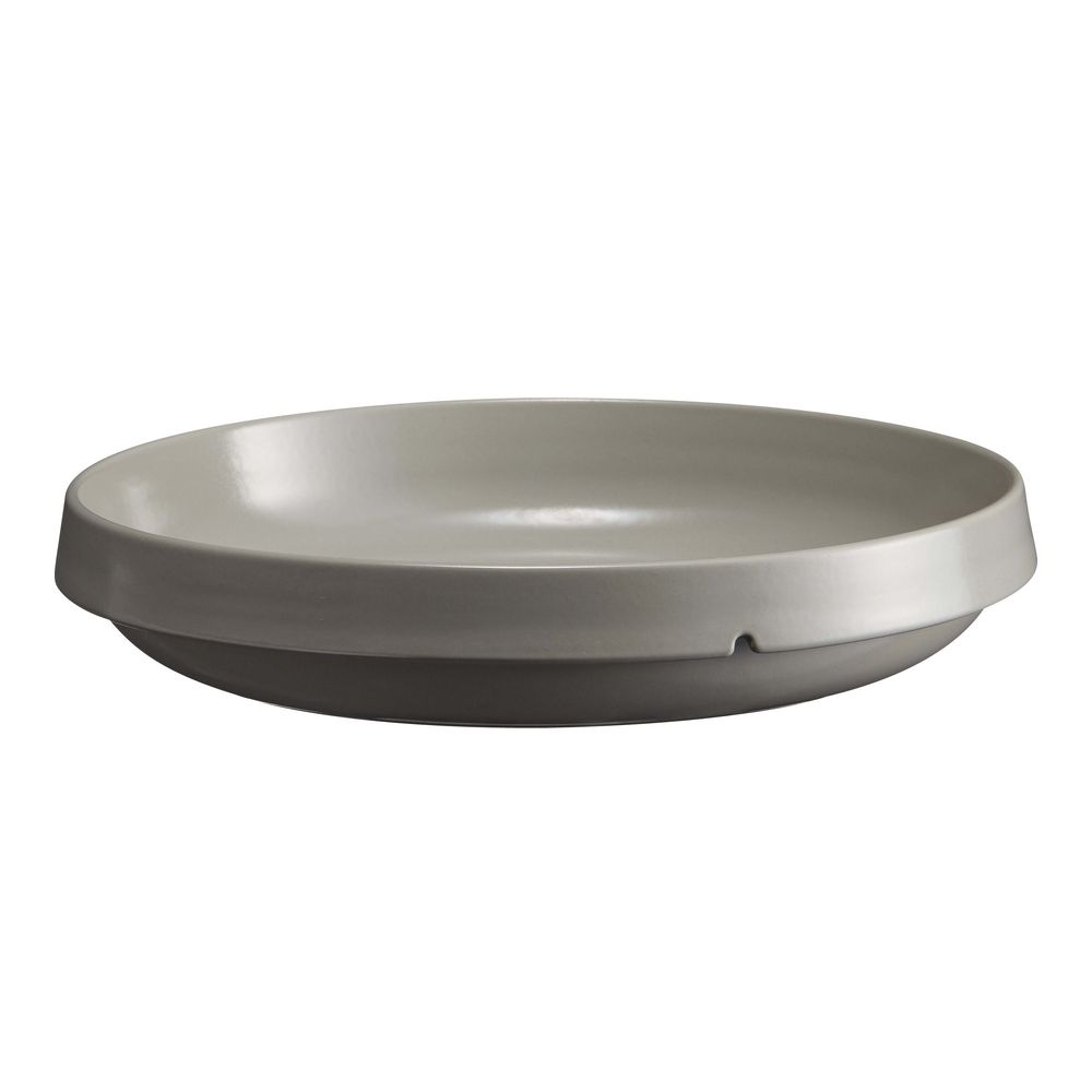 Emile Henry Pearl Grey Welcome Round Dish, 4 L Capacity