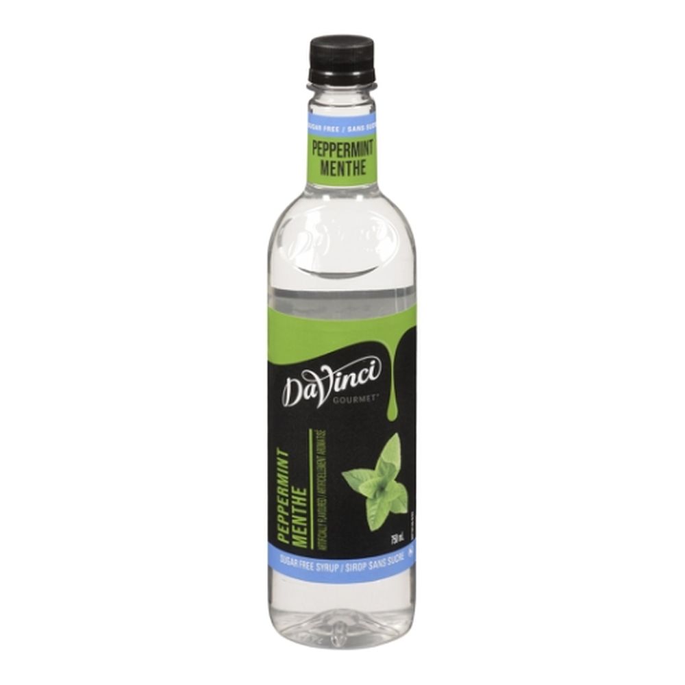 Davinci Gourmet Sirop De Menthe Poivrée Sans Sucre, 750 Ml – 4 Par Boîte