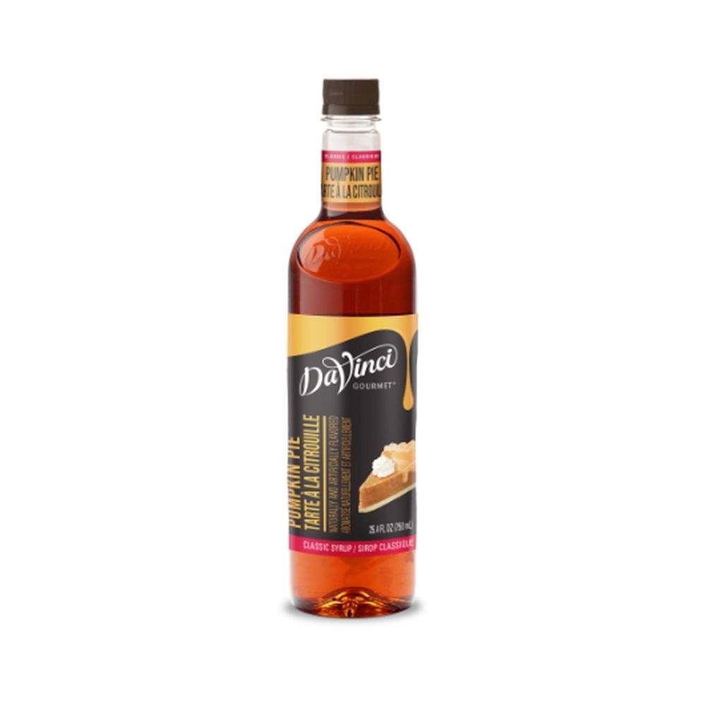 Davinci Gourmet Sirop Pour Tarte À La Citrouille 750 Ml, Paquet De 4