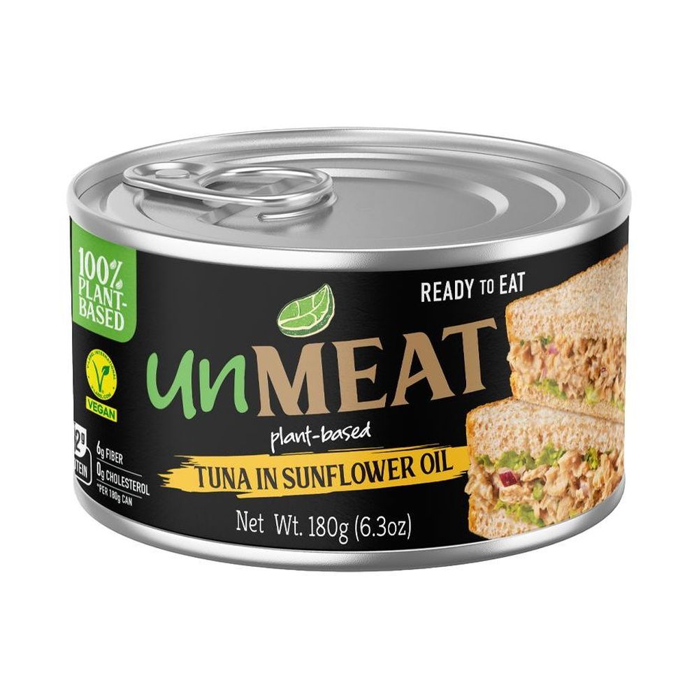 Unmeat Plant-based Tuna Style Flakes In Sunflower Oil, 180 G