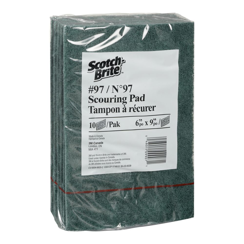 Scotch-brite 6 X 9 In No.97, H-97 Medium Duty Scouring Pad, 10 Count -- 10 Per Case