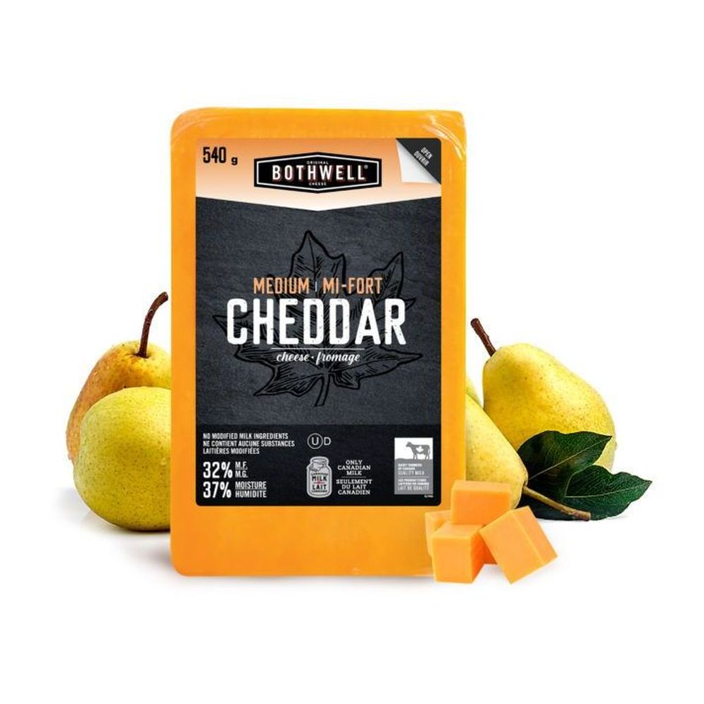 Bothwell Medium Cheddar Cheese, 540 G -- 12 Per Case