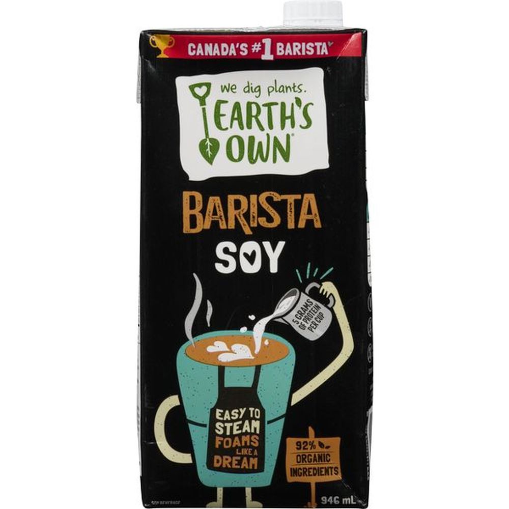 Earth's Own ,boisson Au Soja Barista, 946 Ml