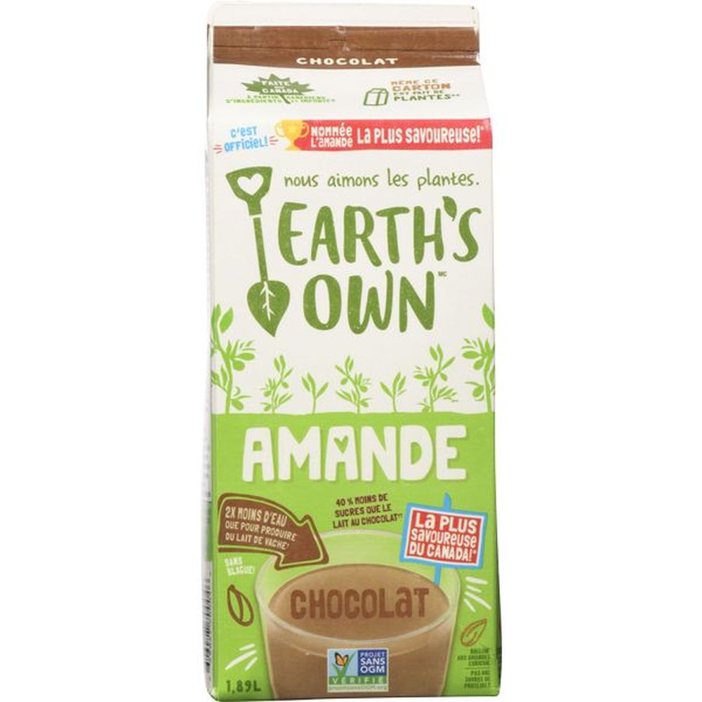 Earth's Own ,boisson Chocolatée Enrichie Aux Amandes, 1,89 L